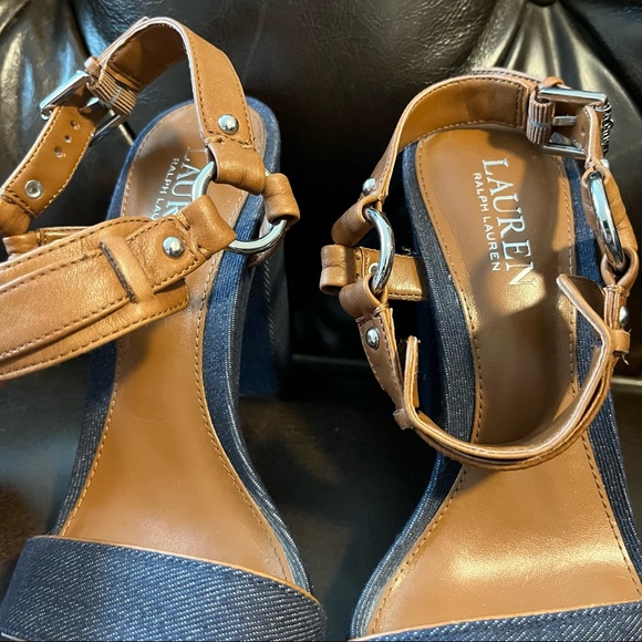 Womens Ralph Lauren Faustina Cotton/Leather sandals size 7.5 - Picture 7 of 7